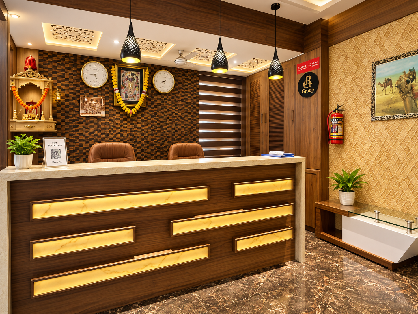Hotel Rose Gold reception