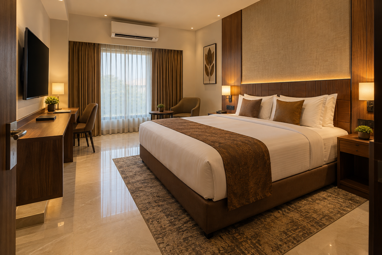 Illustrative Deluxe Room visual for Hotel Vantara Inn